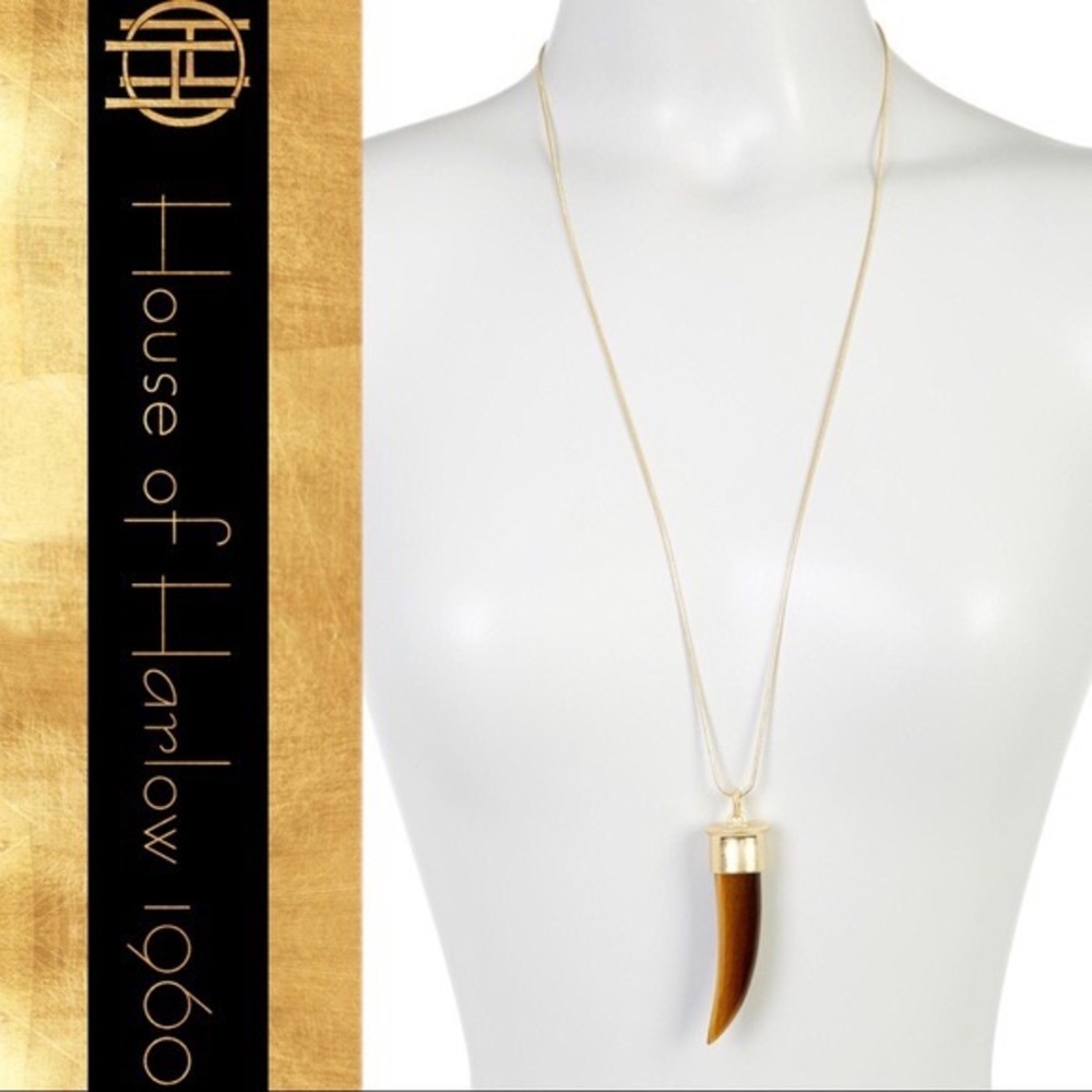 House Of Harlow Horn Of Catoblepas Necklace